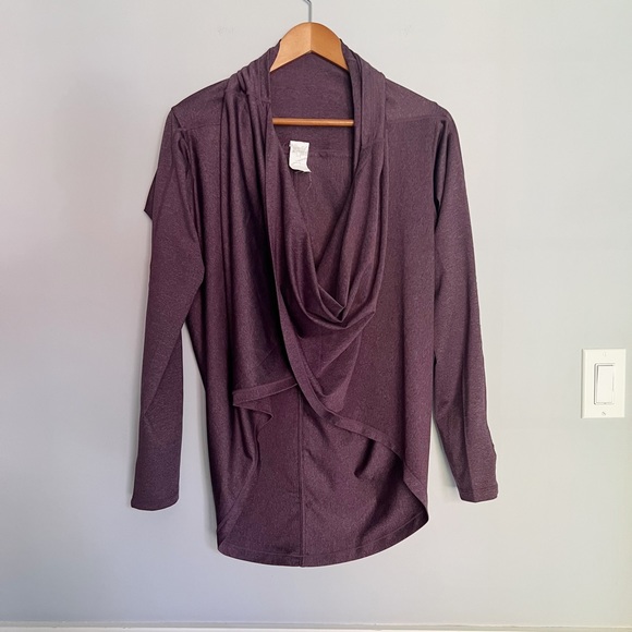 Zyia Active Coffee Purple Yoga Shawl - Picture 4 of 11